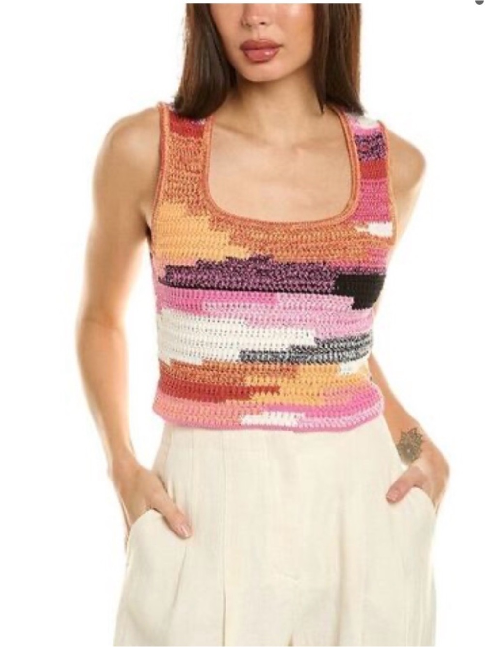 A.L.C. Brayden Crochet Tank Top Size M